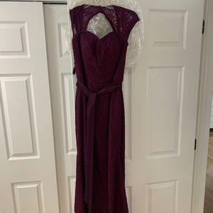 Purple bridesmaid dress - size 8